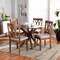 Baxton Studio Maya Grey Upholstered and Walnut Wood 5-Piece Dining Set 173-9882-10891 - alternate 5